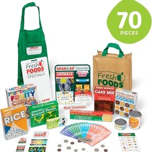 Melissa & Doug Play Grocery Set in Green and Tan